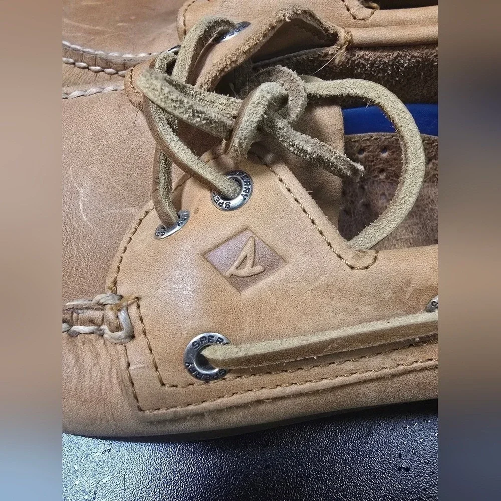 Sperry Top-Sider Mens Tan Leather Boat Shoes Moc Toe‎ Loafers Project